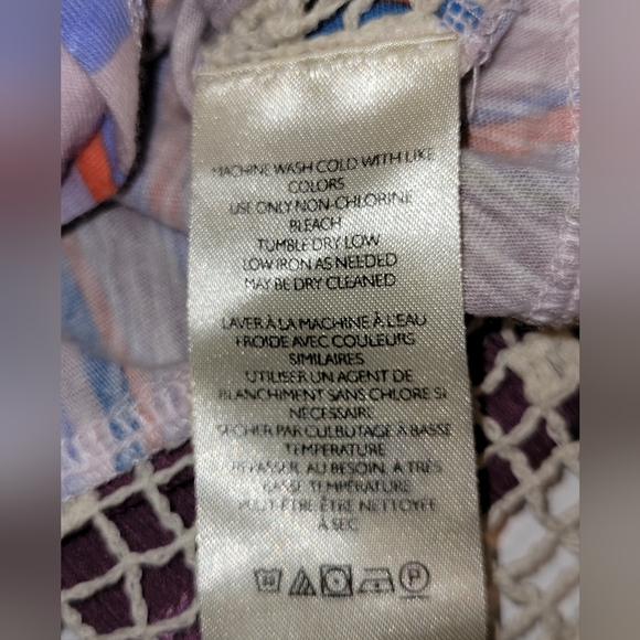 Free People Aruba Crochet Multi Color Striped Crop Top Size Large - Picture 11 of 12